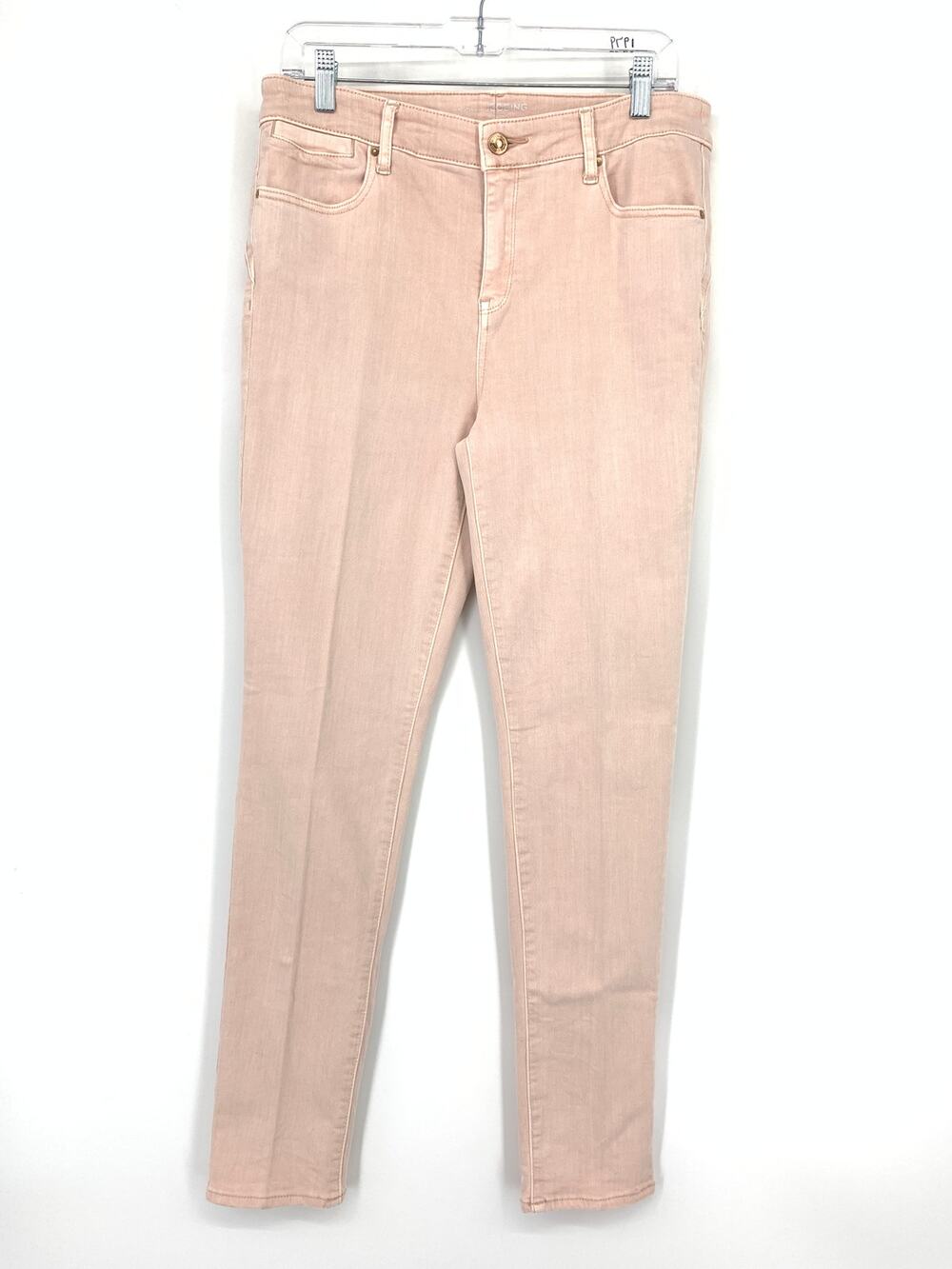 Chico's The Platinum Jegging Women's 1 US 8 Skinny Ankle Jean Blush Pink Stretch